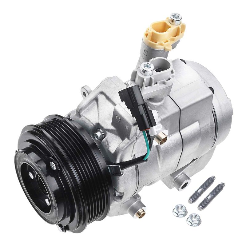 AC Compressor with Clutch & Pulley for Ford F-250 F-350 F-450 F-550 Super Duty