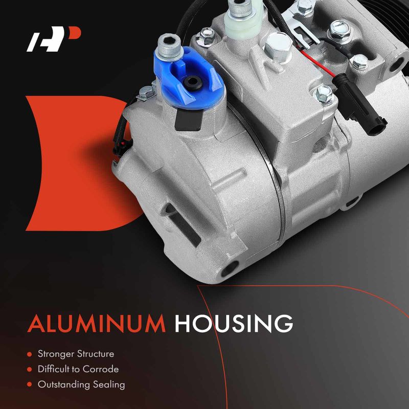 AC Compressor with Clutch & Pulley for Mercedes-Benz C280 C300 C350 GL450 GL550