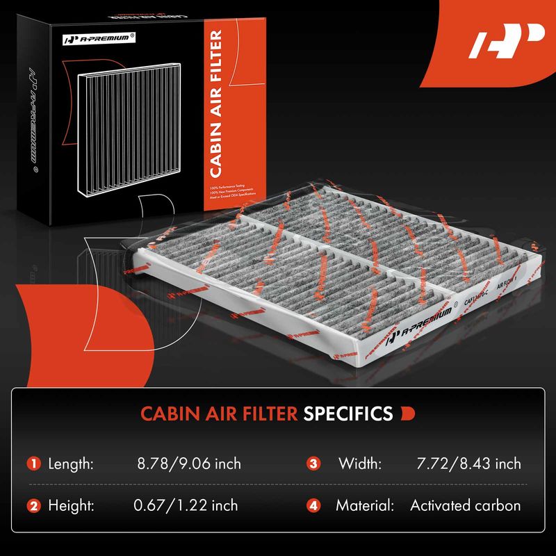 Activated Carbon Cabin Air Filter for Mazda 3 2014-2018 6 2014-2021 CX-5