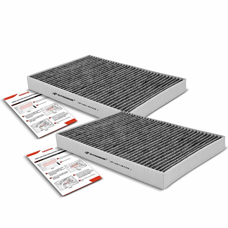 2x Activated Carbon Cabin Air Filters for Dodge Challenger 11-22 Chrysler 300
