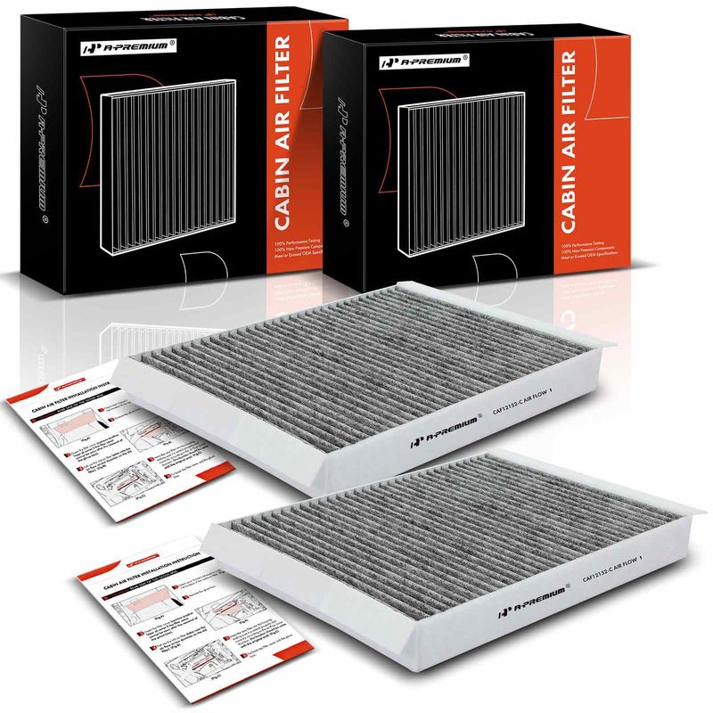 2x Activated Carbon Cabin Air Filters for Ford Mustang 2015-2022