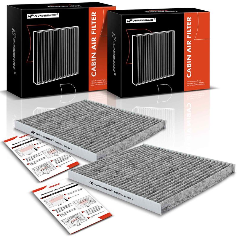 2x Activated Carbon Cabin Air Filters for Hyundai Tuscon 05-15 Accent Kia Forte