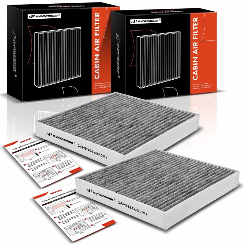2x Activated Carbon Cabin Air Filters for Hyundai Elantra 21-23 Sonata Santa Fe