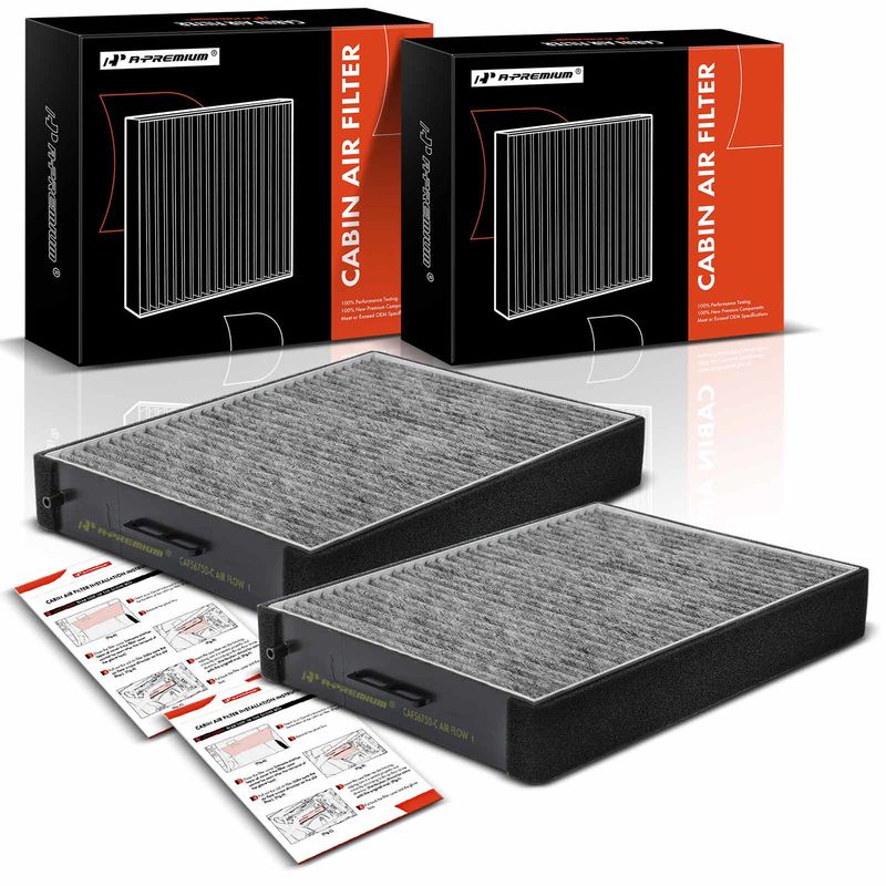 2x Activated Carbon Cabin Air Filter for Hyundai Santa Fe Sonata XG300 XG350 Kia
