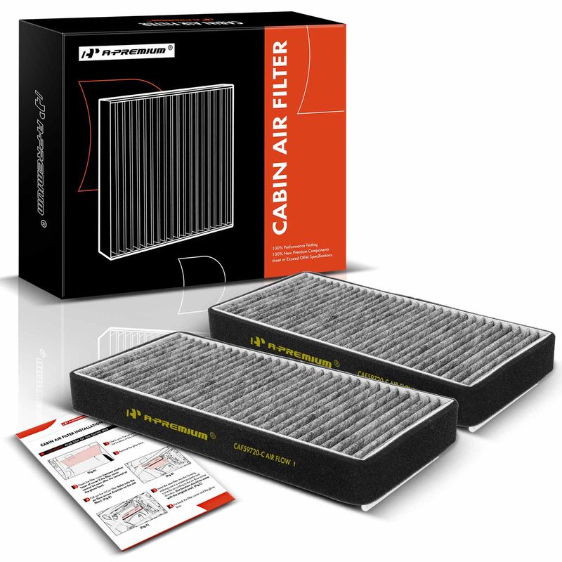 2x Activated Carbon Cabin Air Filter for Mercedes-Benz C215 W210 W211 S350 CL500