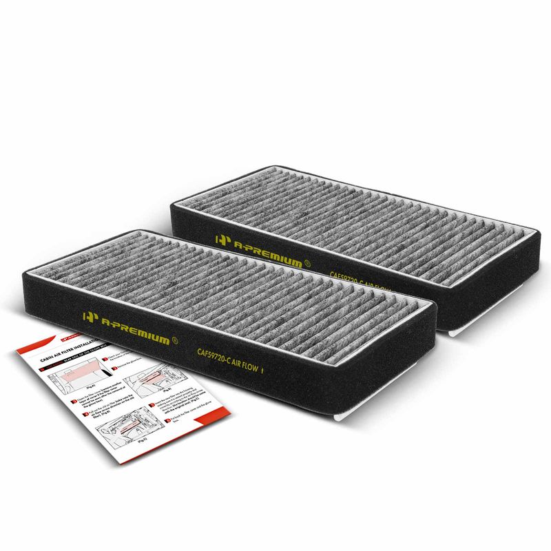 2x Activated Carbon Cabin Air Filter for Mercedes-Benz C215 W210 W211 S350 CL500