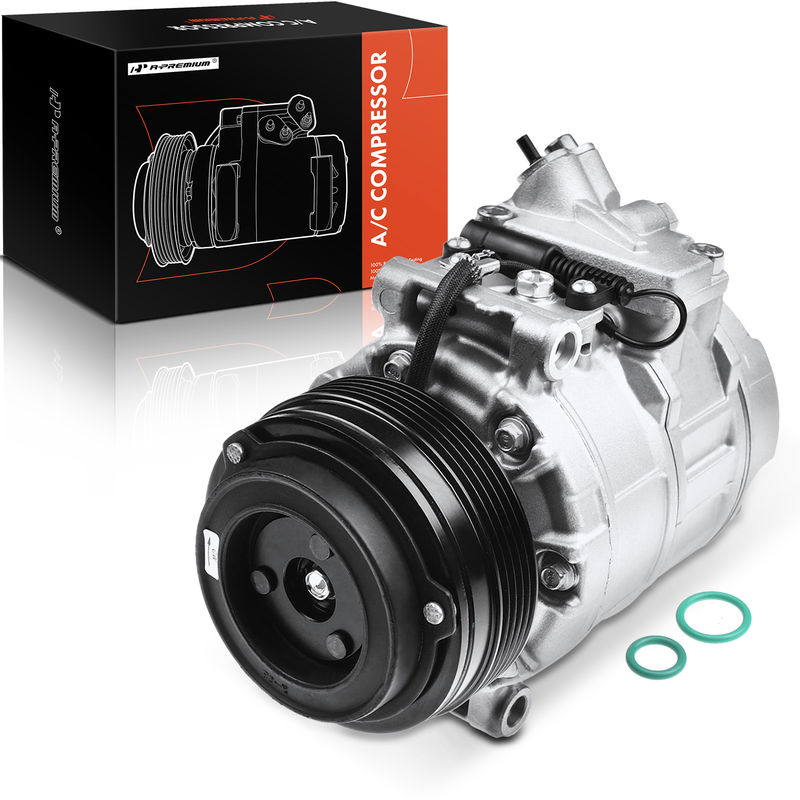 AC Compressor with Clutch & Pulley for BMW 323Ci 328i 330i 525i 540i 740i M3