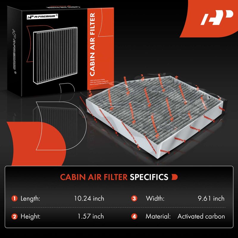 Activated Carbon Cabin Air Filter for Mercedes-Benz W205 S205 C300 C400 G63 AMG