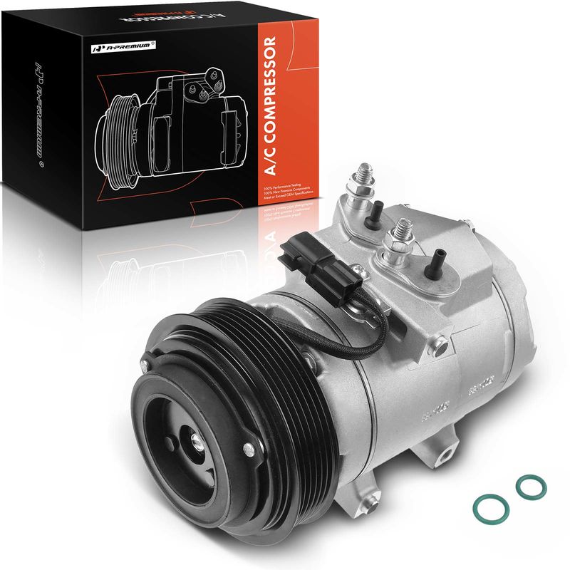 AC Compressor with Clutch & Pulley for Ford F-250 F-350 F-450 Super Duty F650