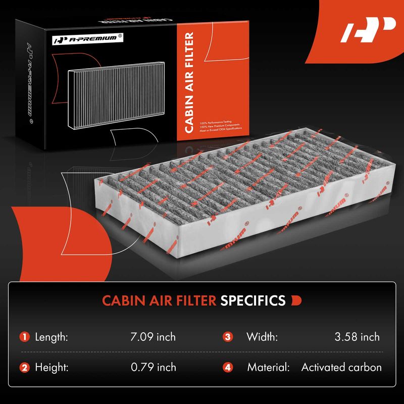2x Activated Carbon Cabin Air Filter for Jeep Liberty 2008-2012 Nitro 2007-2011