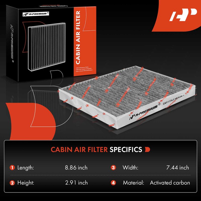 2x Activated Carbon Cabin Air Filter for Ford Explorer Taurus Lincoln MKS MKT
