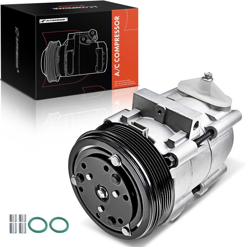 AC Compressor with Clutch & Pulley for Ford F-150 F-250 F-350 F-450 Super Duty