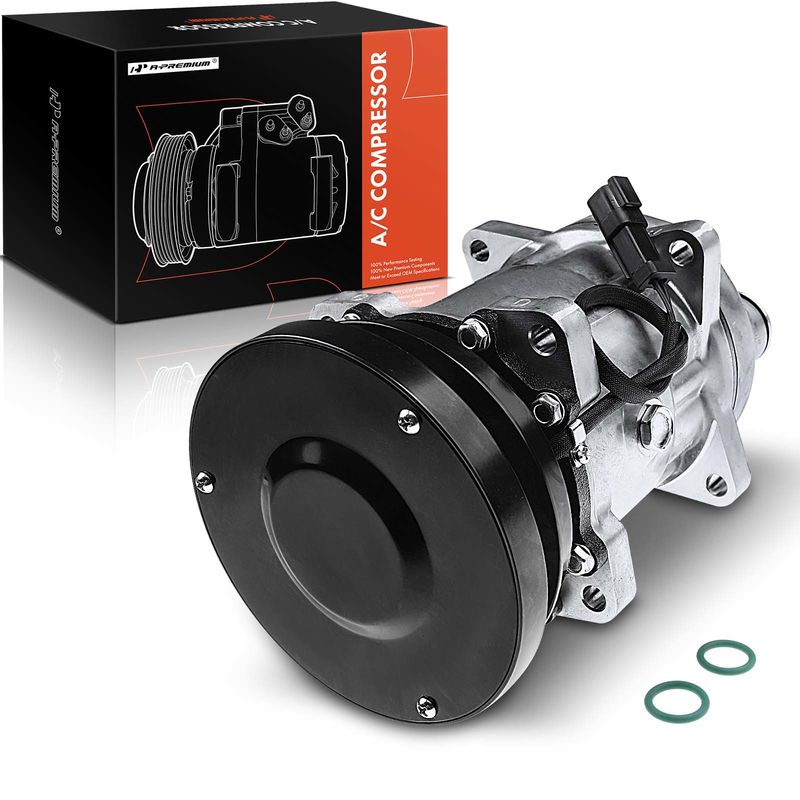 AC Compressor with Clutch & Pulley for Caterpillar All Models 1985-2008 Backhoe