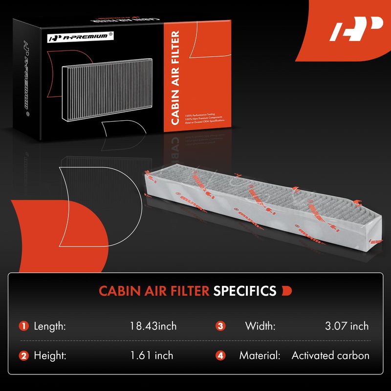2x Activated Carbon Cabin Air Filter for Jeep Grand Cherokee 1999-2010