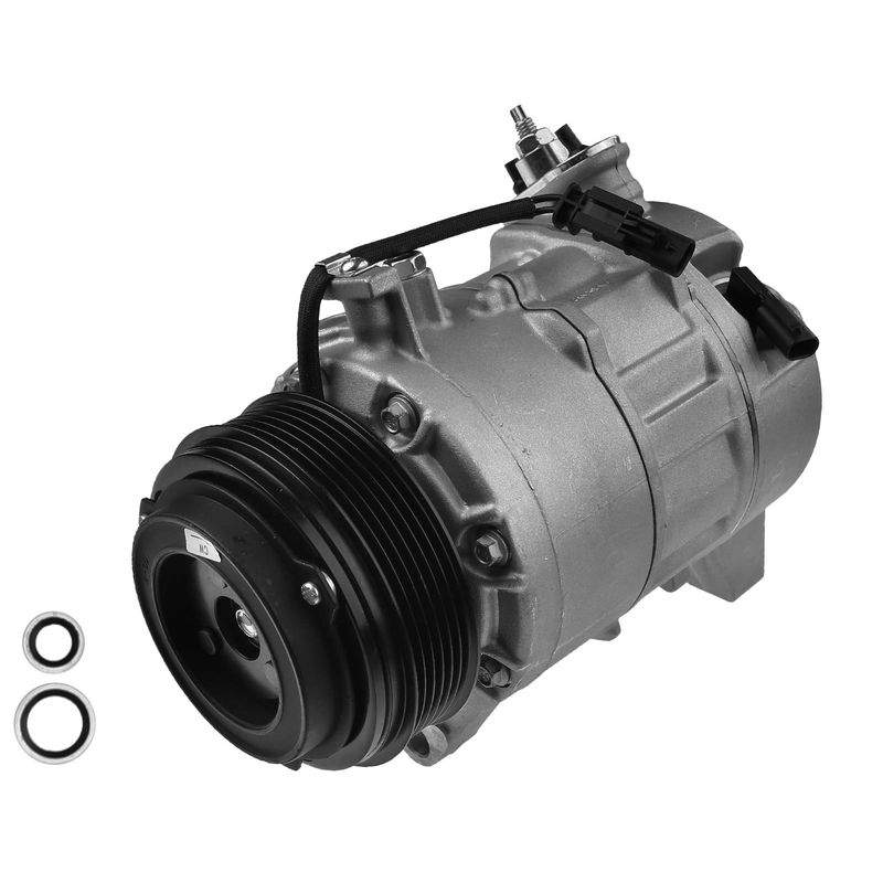 AC Compressor with Clutch & Pulley for Chevy Traverse 13-20 GMC Buick 3.6L