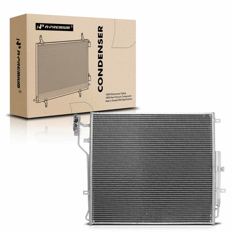A/C Condenser with Receiver Drier for Land Rover LR4 2010-2016 Range Rover Sport