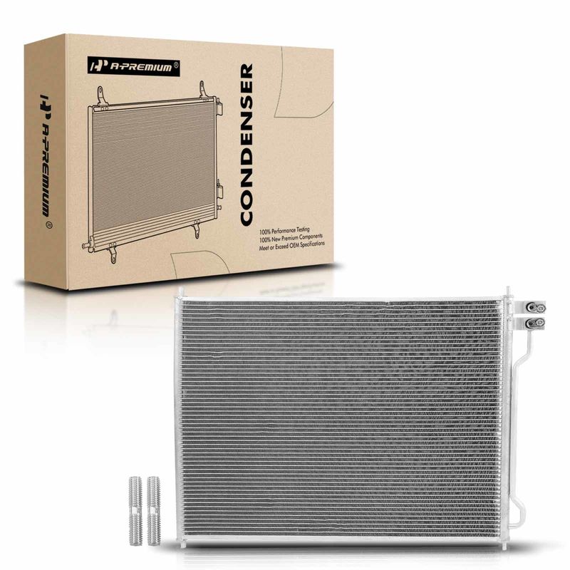 A/C Condenser without Receiver Drier for Ford E-150 E-250 E-350 E-450 Super Duty