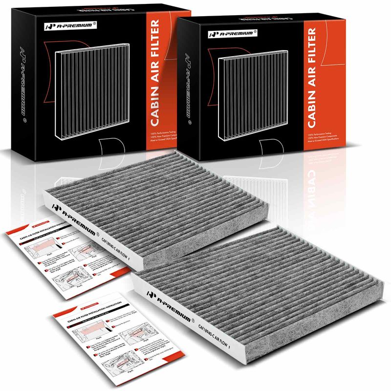 2x Activated Carbon Cabin Air Filters for BMW F26 X4 2015-2018 F25 X3 2011-2017
