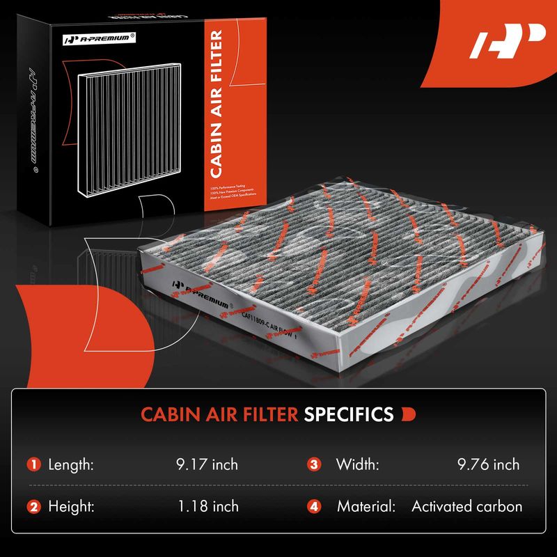 Activated Carbon Cabin Air Filter for Chevy Silverado 1500 GMC Sierra 1500 Yukon