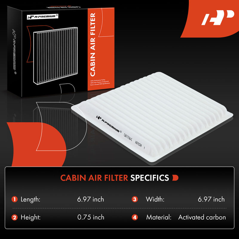 2x Cabin Air Filters for Dodge Attitude 2015-2018 Mitsubishi Mirage G4 L3 1.2L