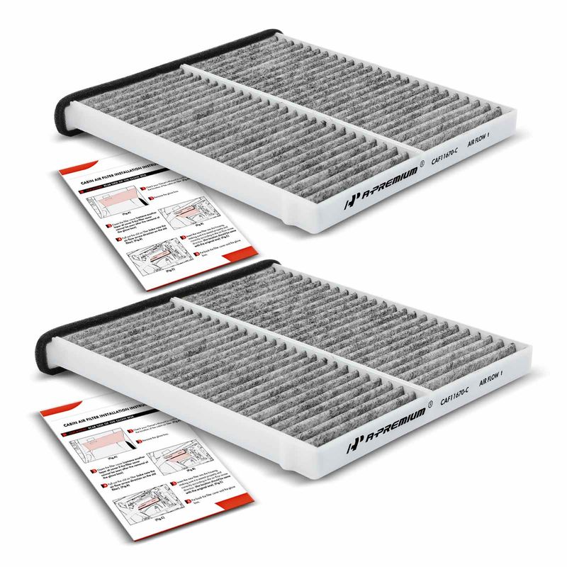 2x Activated Carbon Cabin Air Filters for Mazda 3 2014-2018 6 2014-2021 CX-5