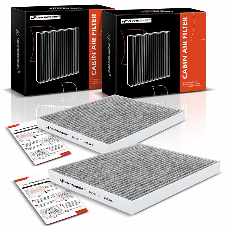 2x Activated Carbon Cabin Air Filters for Cadillac CTS 03-15 SRX 04-09 STS 05-11