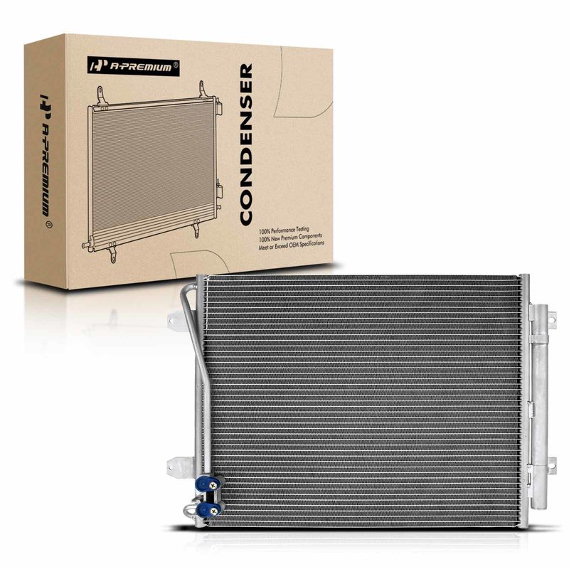 AC Condenser with Receiver Drier for Volkswagen Passat 2012-2019 CC 2013-2017
