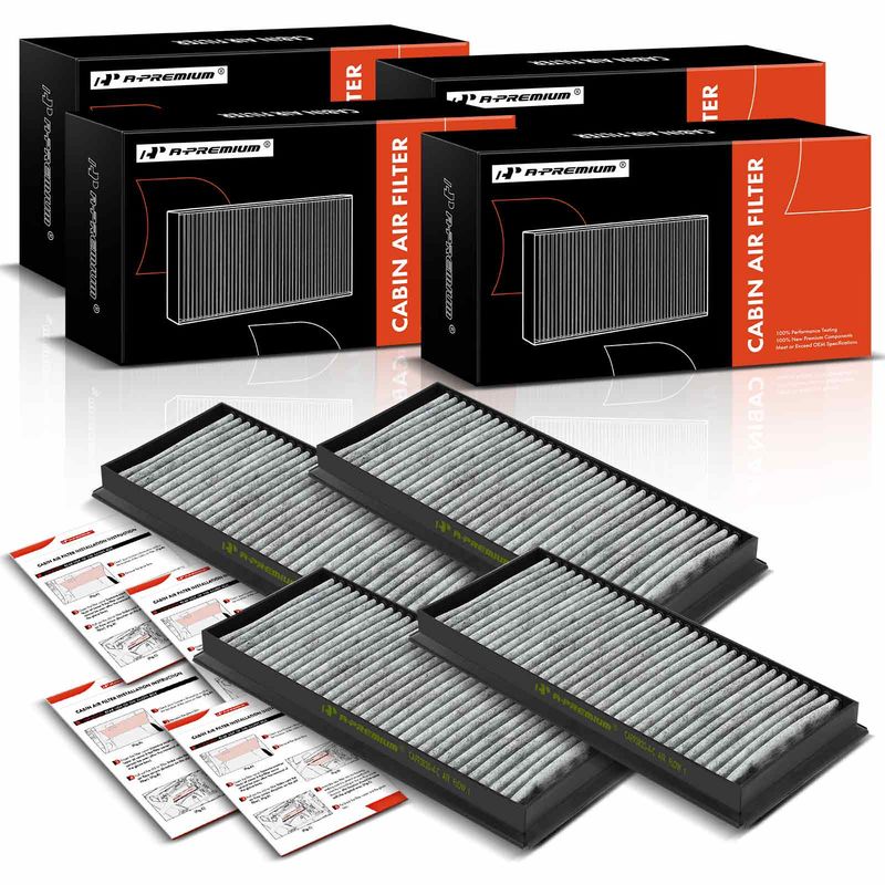 4x Activated Carbon Cabin Air Filters for BMW E90 M3 2008-2013 V8 4.0L