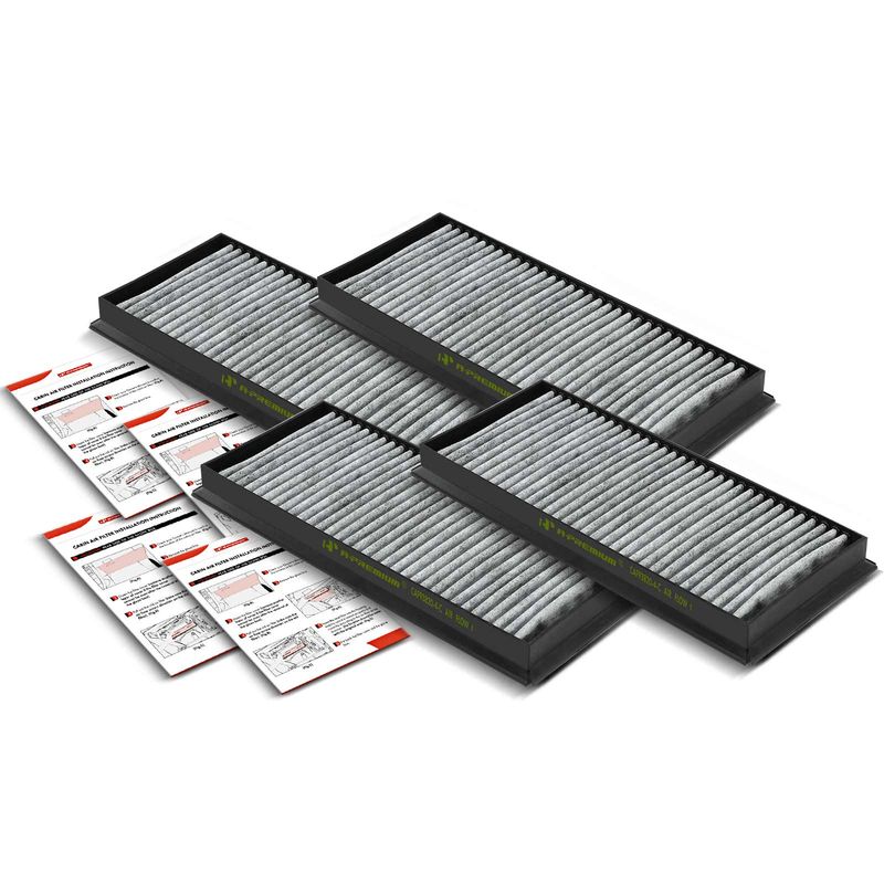 4x Activated Carbon Cabin Air Filters for BMW E90 M3 2008-2013 V8 4.0L