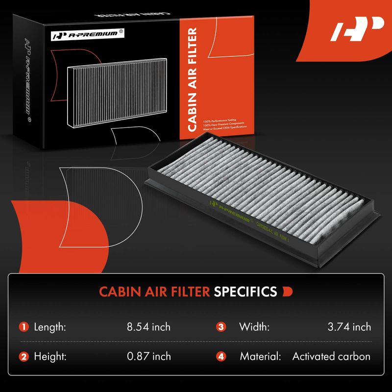 4x Activated Carbon Cabin Air Filters for BMW E90 M3 2008-2013 V8 4.0L