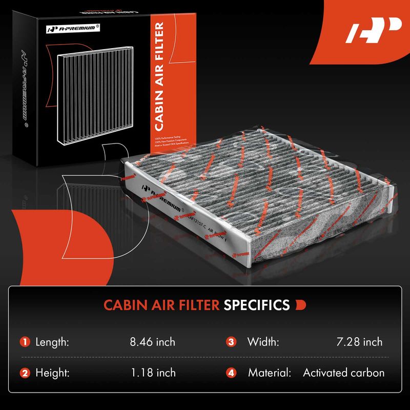 2x Activated Carbon Cabin Air Filters for Toyota RAV4 Camry Corolla Mazda CX-9