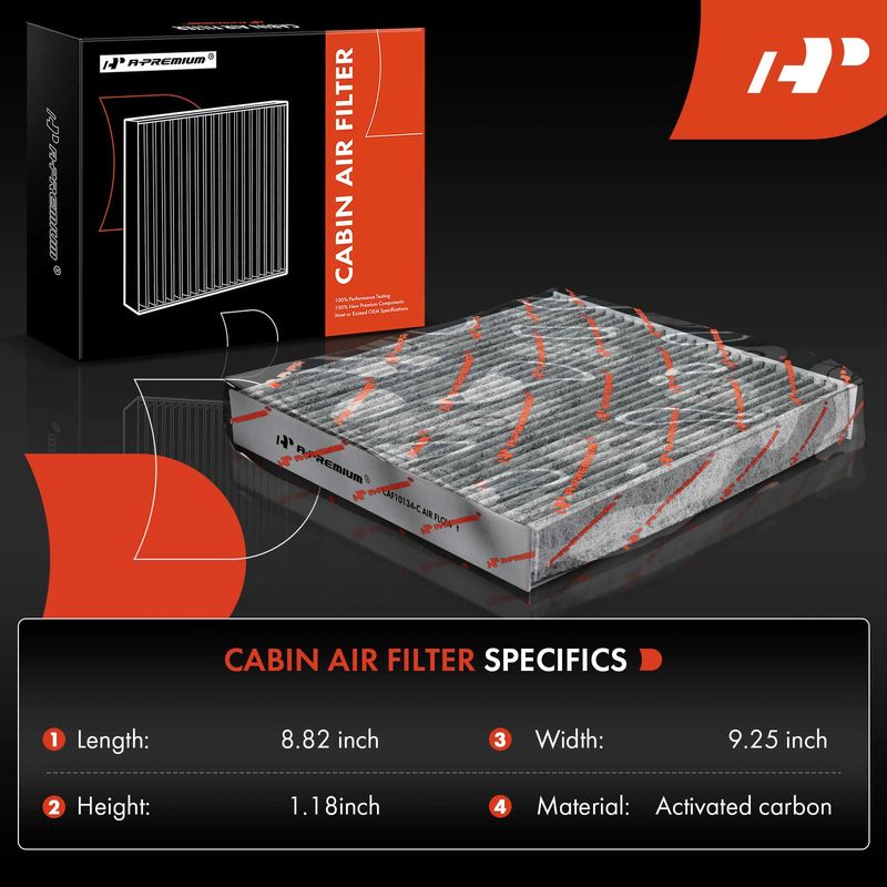 2x Activated Carbon Cabin Air Filters for Honda Accord 03-22 Civic CR-V Acura ILX