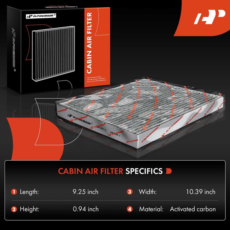 Activated Carbon Cabin Air Filter for Cadillac CTS 2003-2015 SRX 2004-2009 STS