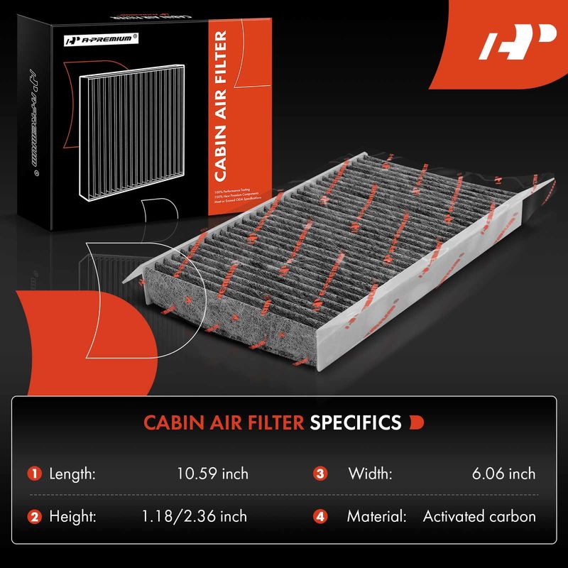 Activated Carbon Cabin Air Filter for Land Rover Range Rover Sport 06-13 LR3 LR4