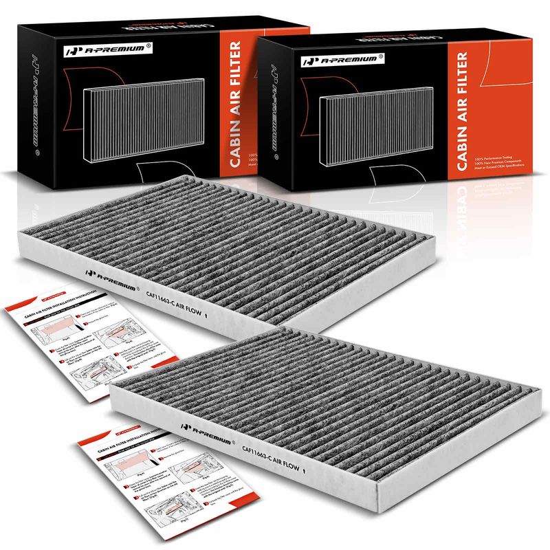 2x Activated Carbon Cabin Air Filters for Chevy Traverse 09-16 GMC Acadia 07-16