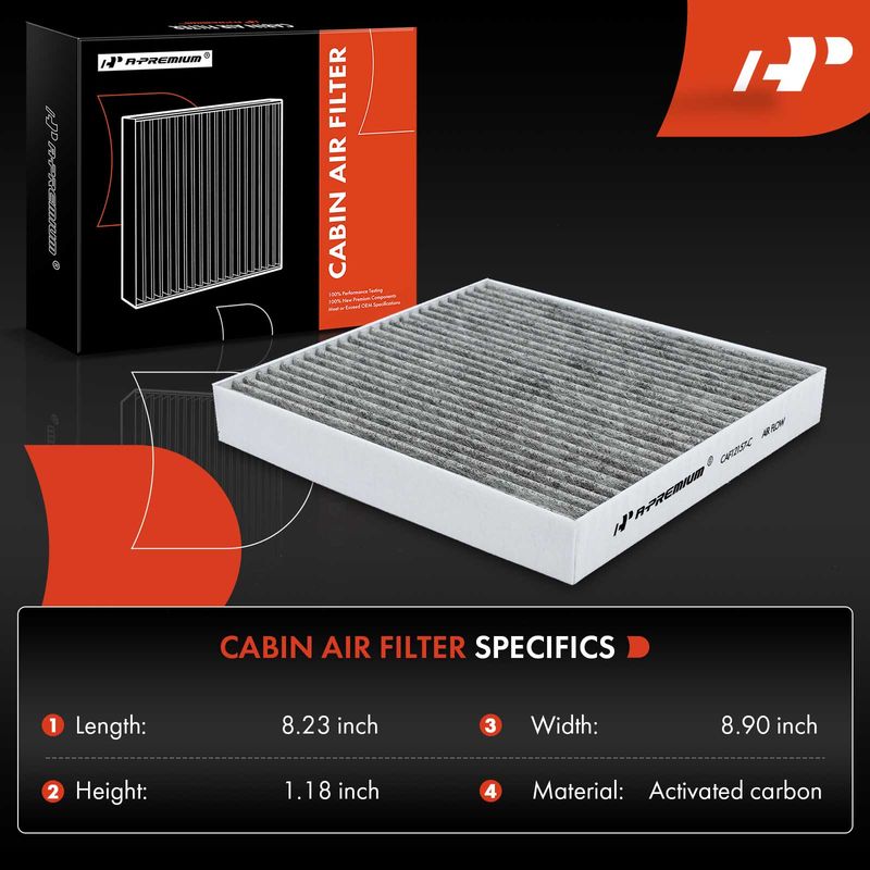 Activated Carbon Cabin Air Filter for Hyundai Elantra 21-23 Santa Fe Sonata