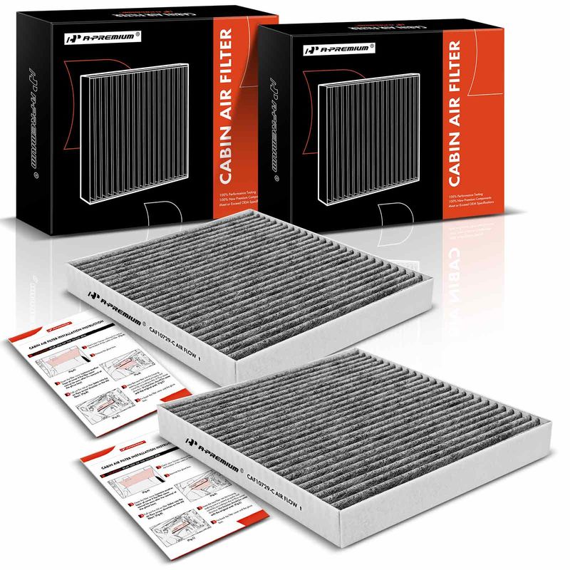 2x Activated Carbon Cabin Air Filters for Ram 1500 2500 Chrysler Sebring Dodge