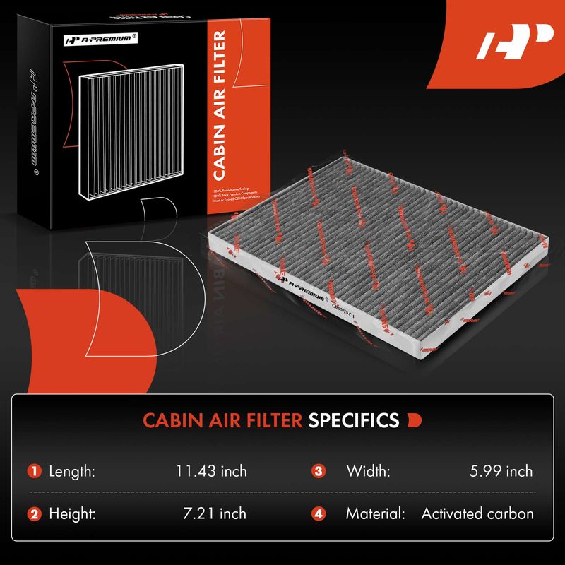 Activated Carbon Cabin Air Filter for Dodge Grand Caravan Chrysler Town & Country