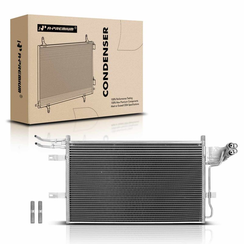 AC Condenser without Receiver Drier for Ford Lincoln Mercury 3.5L 3.7L