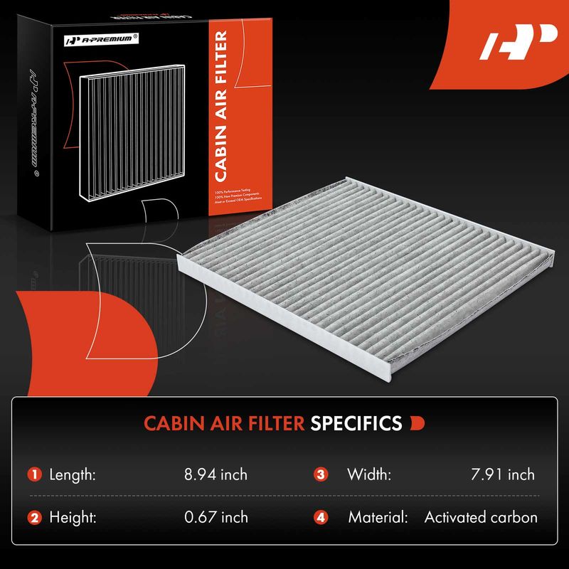 Activated Carbon Cabin Air Filter for Hyundai Tuscon 2005-2015 Accent Kia Forte