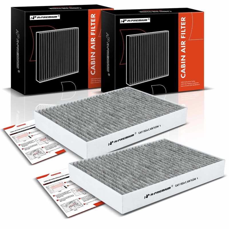 2x Activated Carbon Cabin Air Filter for Nissan Rogue 14-20 Rogue Sport 17-22