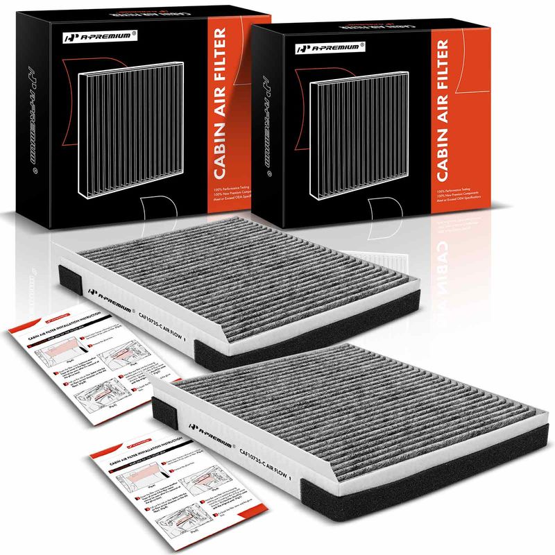 2x Activated Carbon Cabin Air Filters for Hyundai Santa Fe Kia K900 Genesis G70
