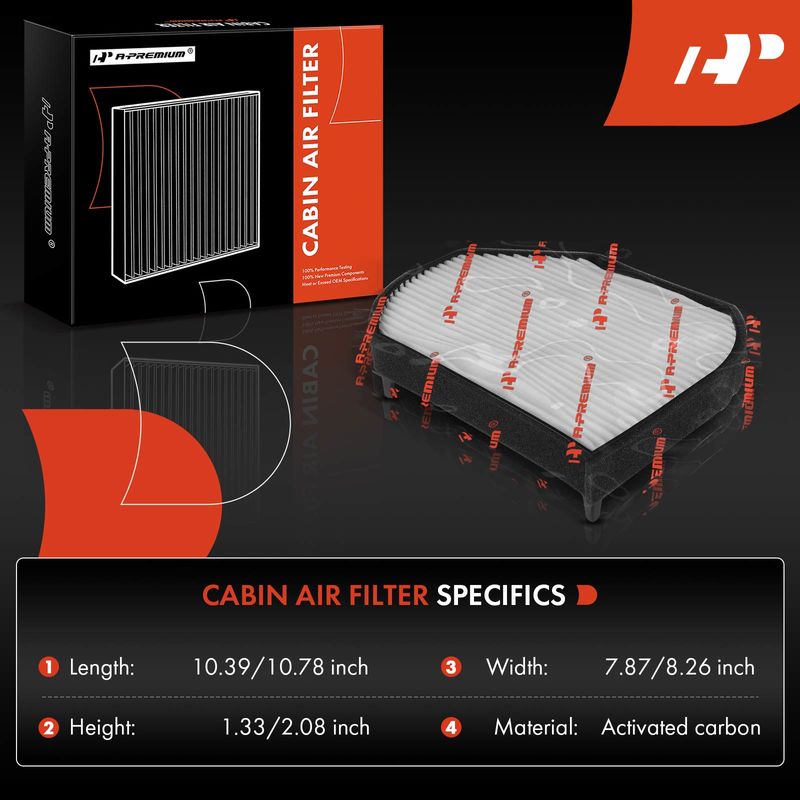 Activated Carbon Cabin Air Filter for Mercedes-Benz W202 C208 A208 C280 CLK320