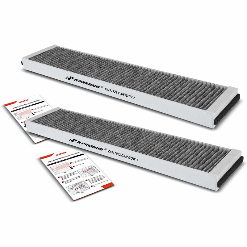 2x Activated Carbon Cabin Air Filter for Jaguar X-Type 2002-2008 Under Hood