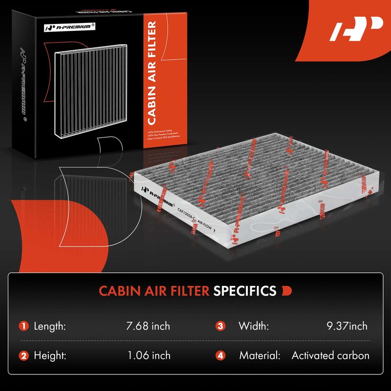 Activated Carbon Cabin Air Filter for Hyundai Accent 2018-2022 Elantra Kia Forte