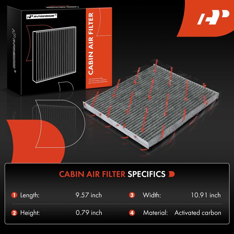 Activated Carbon Cabin Air Filter for Nissan Altima 13-18 Maxima Murano Infiniti