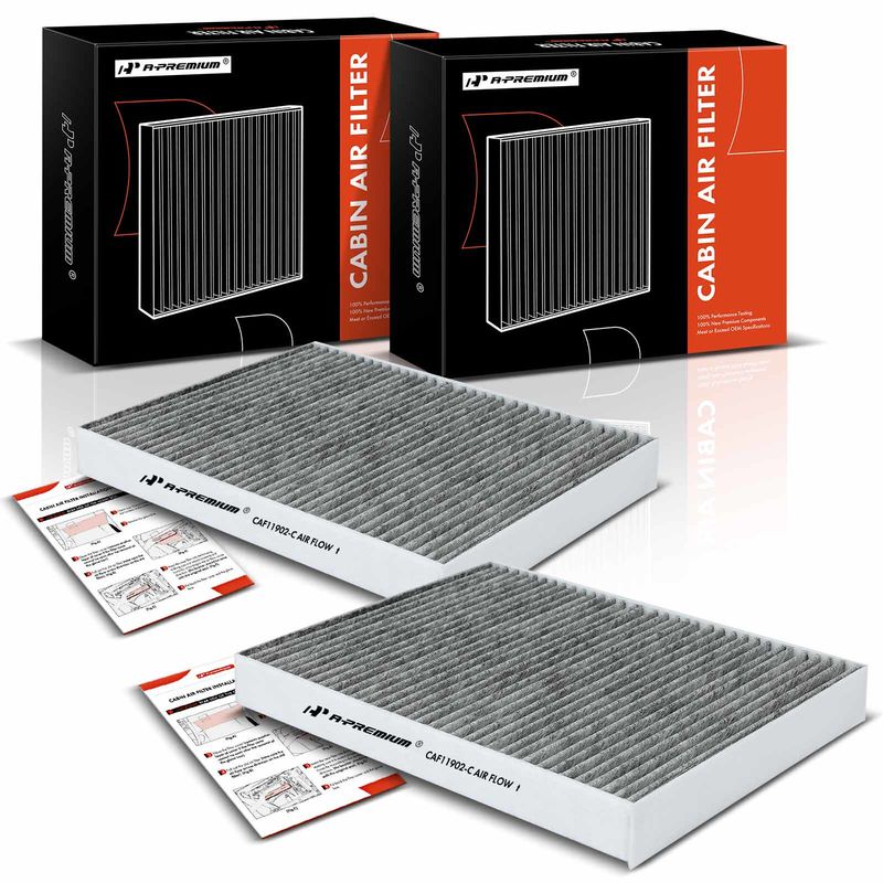 2x Activated Carbon Cabin Air Filter for Audi Q7 07-15 VW Touareg 04-17 Porsche