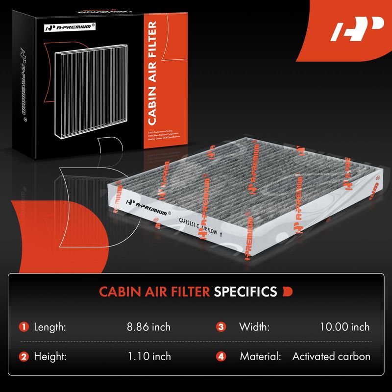 Activated Carbon Cabin Air Filter for Hyundai Sonata 15-19 Kia Cadenza 17-19