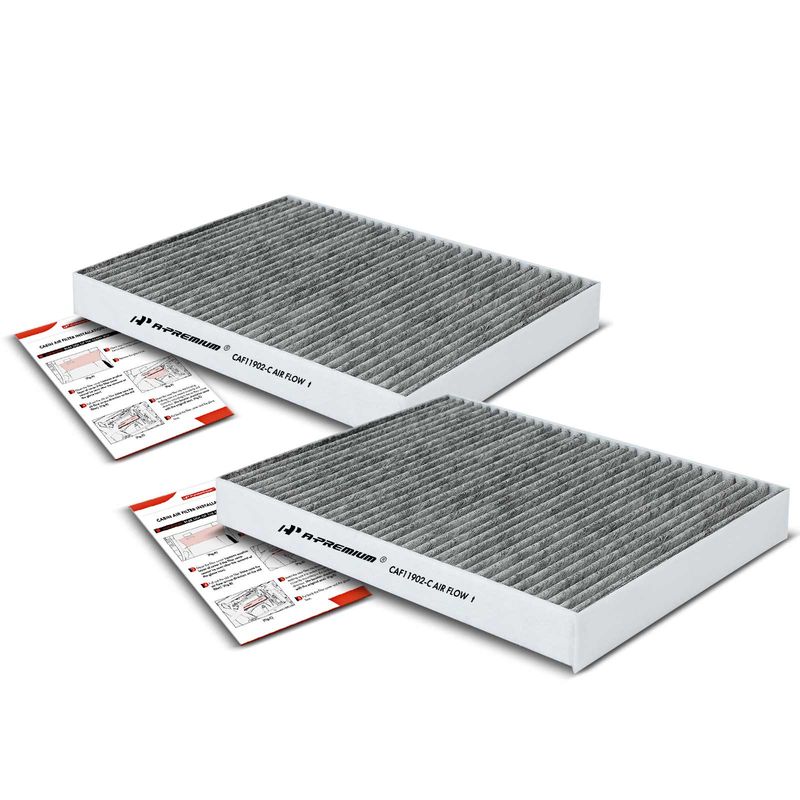 2x Activated Carbon Cabin Air Filter for Audi Q7 07-15 VW Touareg 04-17 Porsche