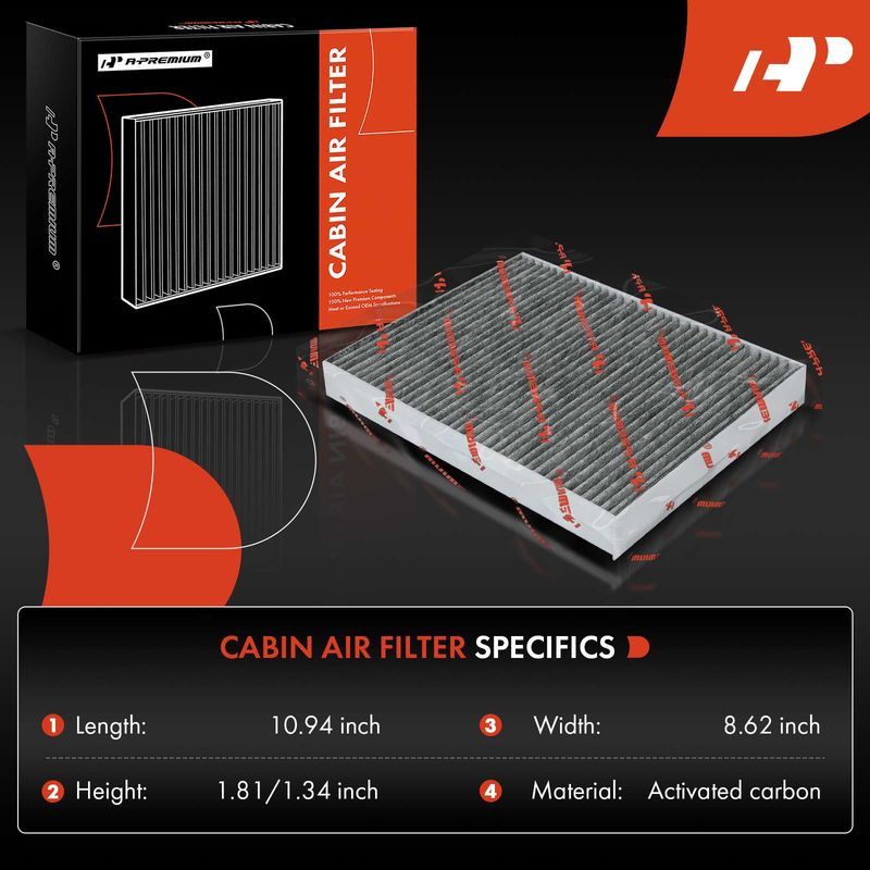 2x Activated Carbon Cabin Air Filter for Audi Q7 07-15 VW Touareg 04-17 Porsche